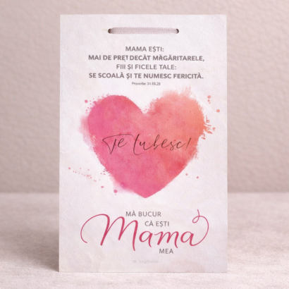 Tablou: Mama esti mai de pret decat margaritarele....Prov.31:10,28 - Te Iubesc! Ma bucur ca esti Mama Mea. (26X16cm)
