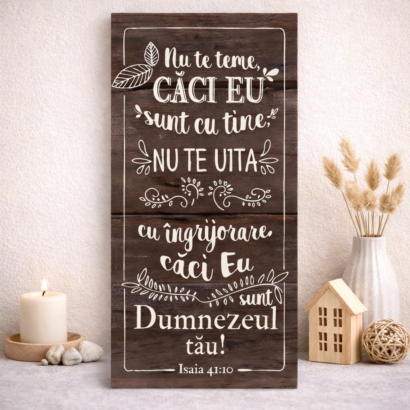 Tablou: Nu Te Teme, Caci Eu Sunt Cu Tine (49X26)